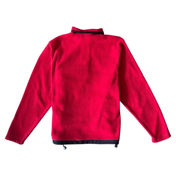 Vintage Sweatshirt Size Small Red Quarter Zip Collared Adjustable Drawstrings - Picture 4 of 9